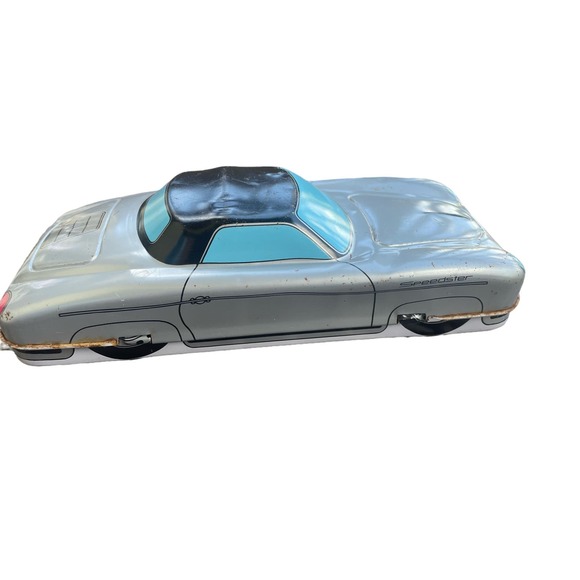 Classic Porsche 356 Speedster Tin Toy Storage Pencil Case Vntg Collectible - Picture 2 of 10